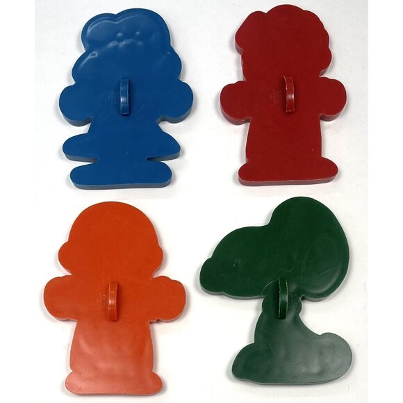 VTG Lot 4 Peanuts COOKIE CUTTERS Stamps Charlie Brown Snoopy Charles Schultz - Picture 2 of 3